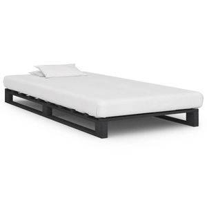 Maison Exclusive Rám postele z paliet sivý z masívnej borovice 100 x 200 cm