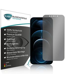 Slabo Blickschutzfolie für iPhone 12 Pro Max (1er Set) SCHWARZ "View Protection" Displayfolie Schutzfolie Folie