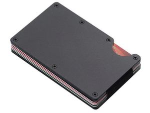 ASKSA Kreditkartenetui mit Geldklammer RFID Aluminium Platz für 15 Karten, Farben:Schwarz