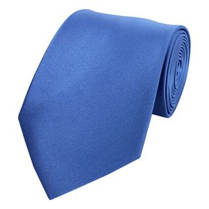Fabio Farini - Krawatte - Herren Krawatte Blautöne - verschiedene Blaue Männer Schlips in 8cm Breit (8cm), Blau Uni Einfarbig - Meridian Blue
