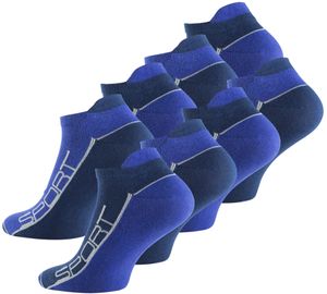 Vincent Creation® Sport Sneakersocken 8 Paar  mit Hochferse 39-42 blau