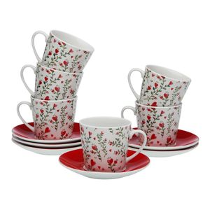 Zestaw filiżanek do kawy Versa hearts 6 szt. porcelana