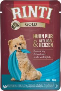 Rinti PB Gold Huhn Pur & Geflügelherzen 100g Rinti PB Gold Huhn Pur & Geflügelherzen 100g