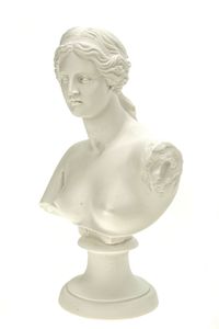 Alabaster Büste der Aphrodite Figur Skulptur 22 cm weiß Göttin der Liebe