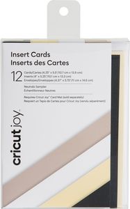 Cricut Joy Einlegekarten Neutrals R20 (10,8 cm x 14 cm) - 12 Stück