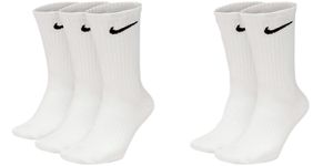 5 Paar Nike Everyday Lightweight Crew SX7676 Tennis Socke - Farbe: weiß - Größe: 42-46