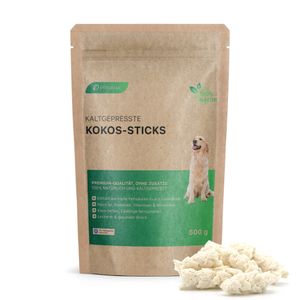 PRIVANA 100% Kokos Presskuchen 500g für Hunde - Leckerlies Snack Sticks