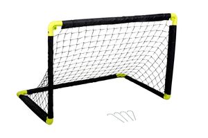 Dunlop Fußballtor - Faltbar - 90 x 59 x 61 CM - für Kinder und Erwachsene - Schwarz/Gelb