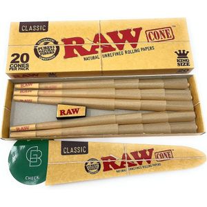 RAW Cones Hohlkegel King Size, Packung mit 20 Stück