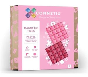Connetix magnetické dlaždice Base Pink Berry 2 kusy