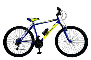 Detský bicykel Horský Canellini STARK 26" - 18 rýchlostí - Modrá/Žltá/Biela