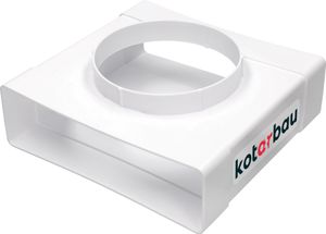 KOTARBAU® T-kus pre ploché ventilačné potrubie 200x60mm s otvorom ⌀125mm