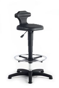 Bimos Sitz-Stehstuhl Flex mit Gleitern,Fußring,Rückenstütze Integralsch. Sitz-Höhe 510-780 - 9419-2000