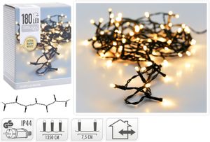 Lichterkette LED 13m Warmweiß innen außen Weihnachtsbeleuchtung Weihnachtsbaum 180 LED 13,5 Meter