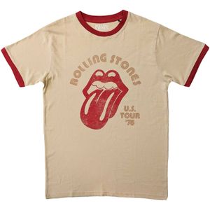 The Rolling Stones - "US Tour '78" T-Shirt für Herren/Damen Unisex RO5558 (XL) (Natürlich/Orange)