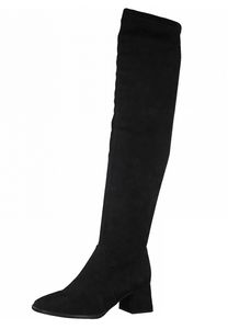 Tamaris Damen Elegante Stiefel Overknee 1-25544-27 Schwarz 001 Black Textil, Groesse:40 EU