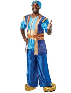 Disney Aladdin Kostüm Dschinni Geist aus der Lampe für Herren, Größe:STD (M/L)