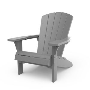 Keter Troy Adirondack Gartenstuhl, grau, wetterfest, amerikanischer Design-Klassiker