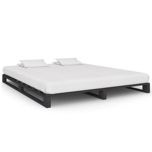 Maison Exclusive Rám postele z paliet sivý, masívna borovica 180 x 200 cm