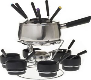 Zestaw do fondue z sześcioma miseczkami, profesjonalne urządzenie z 22 elementami