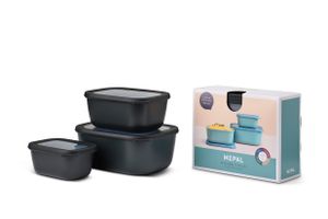 Mepal set cirqula rechteckig 3-teilig (750+1500+3000) - nordic bla 106271041100