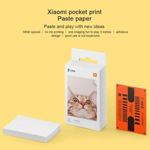 Xiaomi Mi Tragbares Fotodruckerpapier TEJ4019GL 20 Fotopapier, 2x3 Zoll