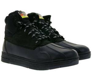 K1X | Kickz X Dandy Diary shellduck High-Top Echtleder-Sneaker-Boots mit Deutschland-Applikation 5163-0500/0001 Schwarz, Größe:42