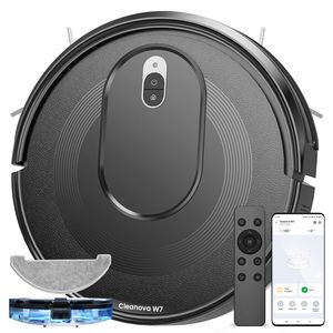 Vactidy W7 vysávací robot s funkcí mopování, 4000Pa/120min provozu, APP/hlasové/dálkové ovládání, 4 režimy úklidu vysávacího robota, ideální na zvířecí chlupy