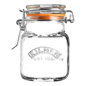 Kilner 0025.460 Słoiki na przyprawy / dżem, z uchylną pokrywką, przezroczyste, mini, 70 ml, 1 szt
