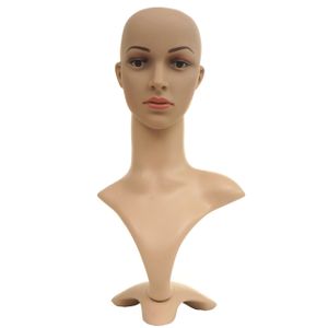 Mannequin-Kopf MCW-G70, Perückenpuppe weiblich Frau Schaufensterfigur Puppe Schaufensterpuppe, beweglich 55cm