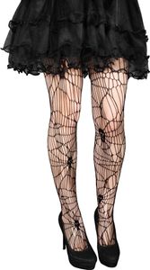 Damen Netz Strumpfhose Totenkopf Muster