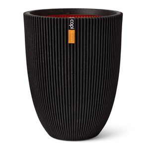 Capi Vase Groove Elegant 34x46 cm Schwarz