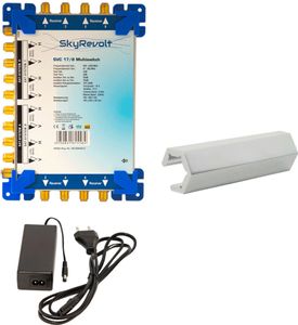 SkyRevolt SVC 17/8 Multiswitch externes Netzteil Multischalter 4 SAT für 8 Anschlüsse Satverteiler Aufdrehhilfe für F-Stecker