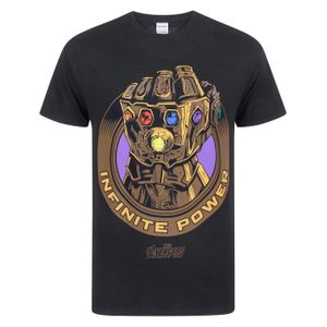 Marvel Avengers Infinity War Herren T-Shirt mit Kampfhandschuh NS4434 (XL) (Schwarz)