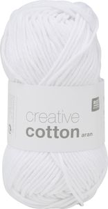 Rico Design Creative Baumwolle aran, 50 g, ca. 85 m Weiß