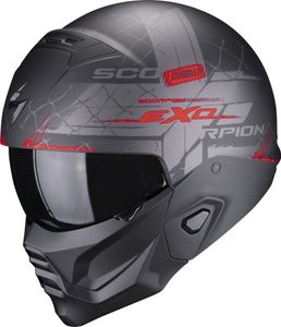 Scorpion EXO-Combat II Xenon Helm (Black Matt/Red,L (58/59))