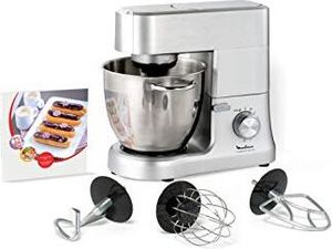 Moulinex Masterchef QA810D Planetary Knetmaschine Küchenmaschine 6,7 Liter Schneebesen Knethaken 1500 W 8 Geschwindigkeitsstufen leistungsstark