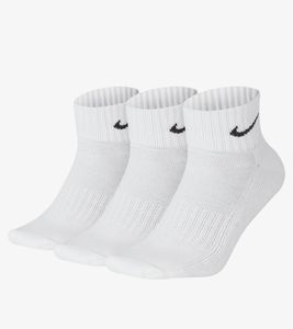 Nike Herren Damen One Quater Socken 3er Pack - Farbe: weiß - Größe: 42-46