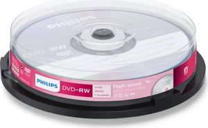 Philips DN4S4B10F - 10 x DVD-RW - 4.7 GB (120 Min.) 1x - 4x - Spindel