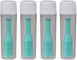 Linsensauger Kontaktlinse Saugstab Silikon mit Flasche für Reise Kontaktlinse Entfernen Tragen 4 Stück (Grün)