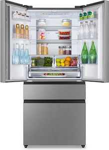 Hisense RF540N4SBI2, Voľne stojaci, Francúzske dvere, Nerezová oceľ, Dotyk, LED, Vnútri