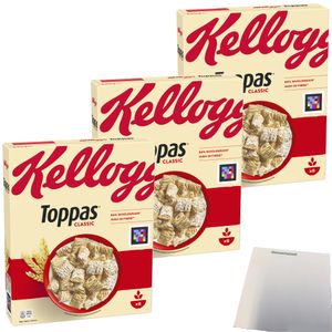 Kellogg's Toppas Cerealien Knusperfrühstück 3er Pack (3x330g Packung) + usy Block