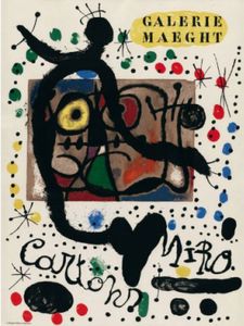 Joan Miró Poster Kunstdruck - Galerie Maeght, Cartoon (80 x 60 cm)