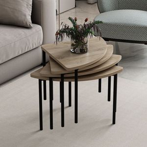 Skye Decor, Emma - 8922, Couchtisch, Nussbaum, 100 % MELAMINBESCHICHTETE SPANPLATTEN, 90 x 42 x 42 cm