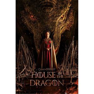 House Of The Dragon - Poster, Rhaenyra Targaryen TA9816 (Einheitsgröße) (Rot/Braun)