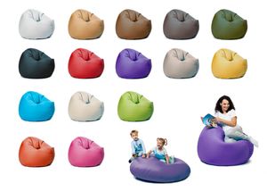 sunnypillow XL Sitzsack mit Styropor Füllung 100 cm Durchmesser 2-in-1 Funktionen zum Sitzen und Liegen Outdoor & Indoor für Kinder & Erwachsene viele Farben und Größen zur Auswahl Violett