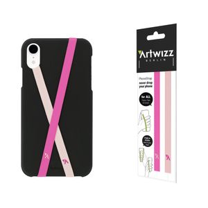 ARTWIZZ PhoneStrap Fingerhalter - Zwei Smartphone Halterungen zur Befestigung an Schutzhülle - Rosa / Pink