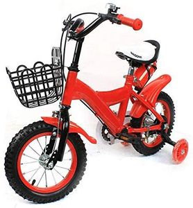 Dětské kolo s tréninkovými koly 12 palců Chlapci Dívky Červené kolo pro děti Dětské kolo Carbon Steel Beginner Bike