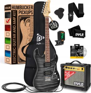 Pyle E Gitarre Set– Electric Guitar Set– mit Gitarren Tasche, E Gitarre Verstärker Gurt, Kabel, Saiten, Gitarre Tuner & Mehr. Gitarre Erwachsene