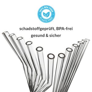 ZWEIZACK ® Glasstrohalme (12er Set: gerade und gebogen) Profi-Qualität, einzeln handgefertigt, wiederverwendbar auch für Gastronomie, Restaurant, Cafe, Catering, Events, wiederverwendbare Trinkhalme, Glasstrohhalme, Glas Strohhalm, Glastrinkhalme, Glasröhrchen ZWEIZACK ® Glasstrohalme (12er Set: gerade und gebogen) Profi-Qualität, einzeln handgefertigt, wiederverwendbar auch für Gastronomie, Restaurant, Cafe, Catering, Events, wiederverwendbare Trinkhalme, Glasstrohhalme, Glas Strohhalm, Glastrinkhalme, Glasröhrchen